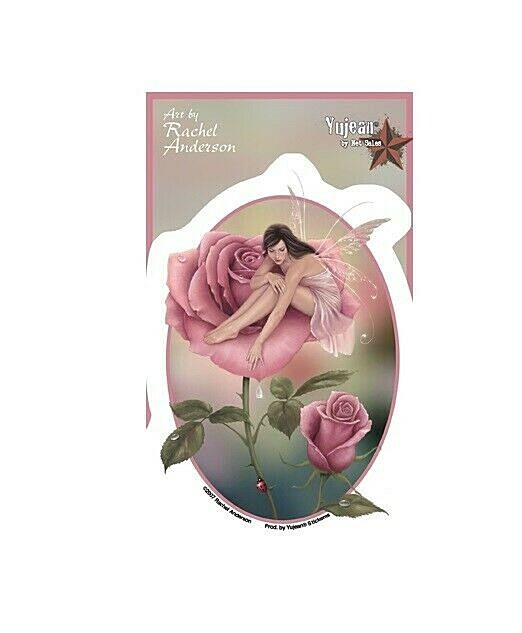 ROSE FAIRY 5-1/8" x 3-1/2" sticker by Rachel Anderson (#95)