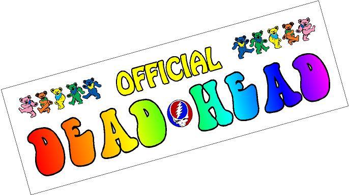Grateful Dead Head Bumper Decal Sticker 9 Inch Peace Jerry Garcia Dancing Bears