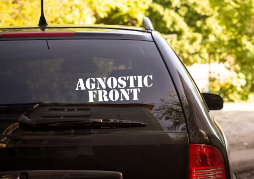 Agnostic Front Car Decal Vinyl Band Logo Glossy Bumper Sticker Hardcore Punk