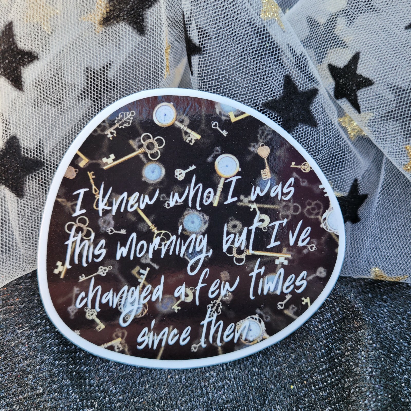 Alice in Wonderland Sticker Pack ~3 Book Quote Stickers Premium Vinyl Waterproof