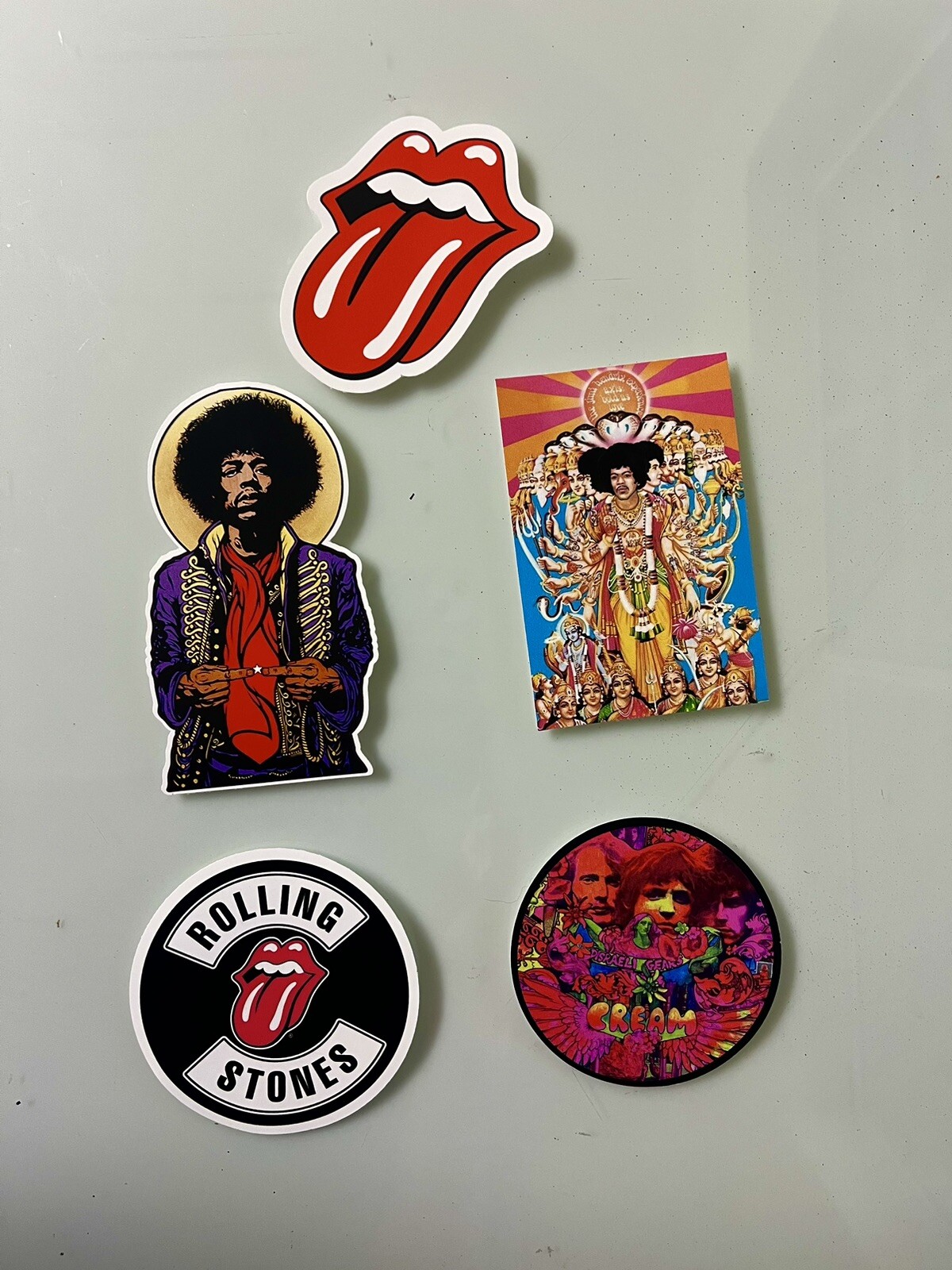 Classic Rock Sticker Pack – Jimi Hendrix, Rolling Stones, The Beatles, The Doors