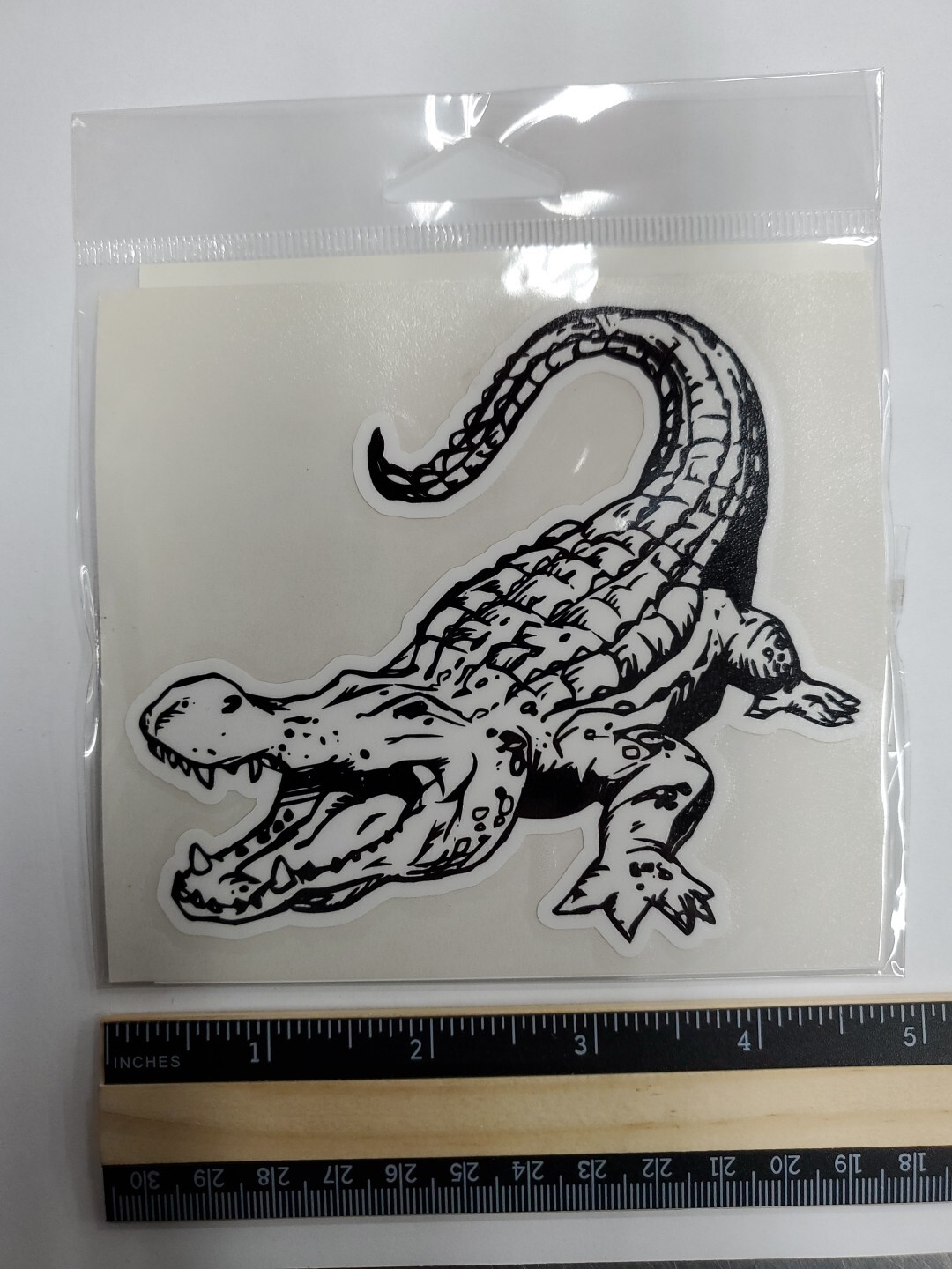 Black and White Alligator Crocodile Vinyl Decal Sticker – 4" x 4"