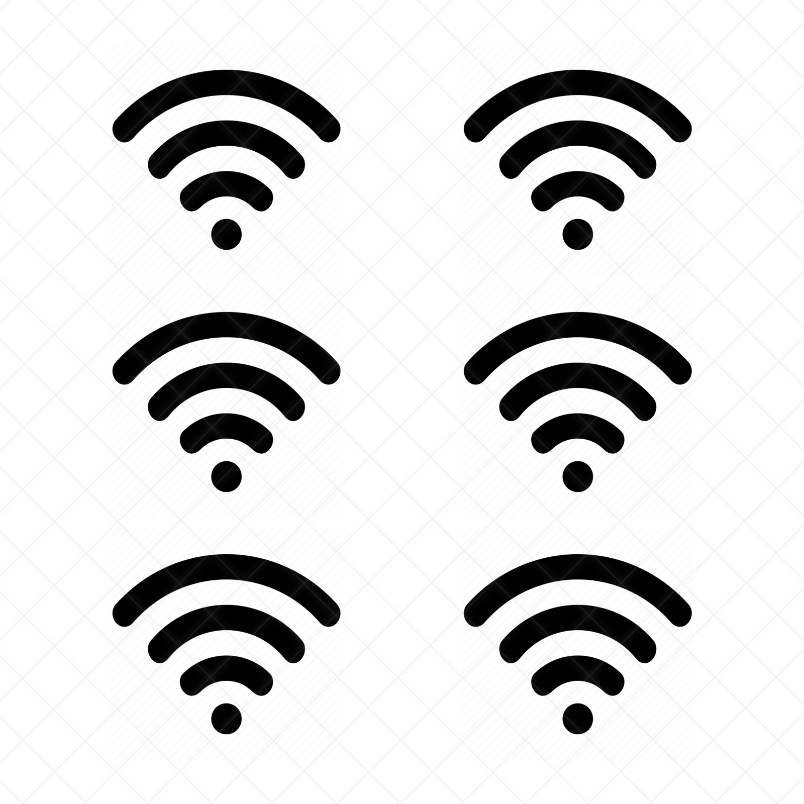 WiFi Signal Vinyl Decal 6-Pack – Waterproof Stickers for Indoor & Outdoor Use