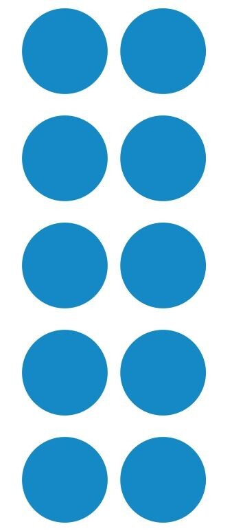 1.5" Medium Blue Round Label Dots Stickers Color Coding Inventory 1.5 Inch Dot