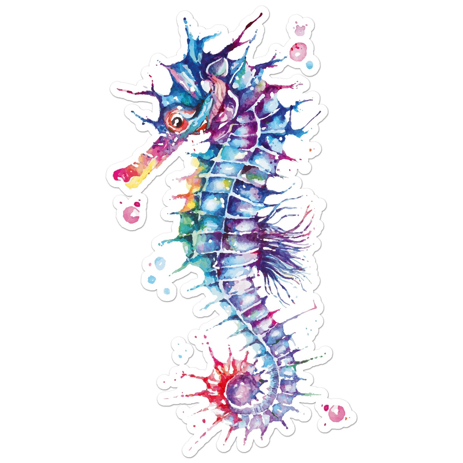 Watercolor Seahorse – Vinyl Decal Sticker – Car Window Laptop – ebn8933