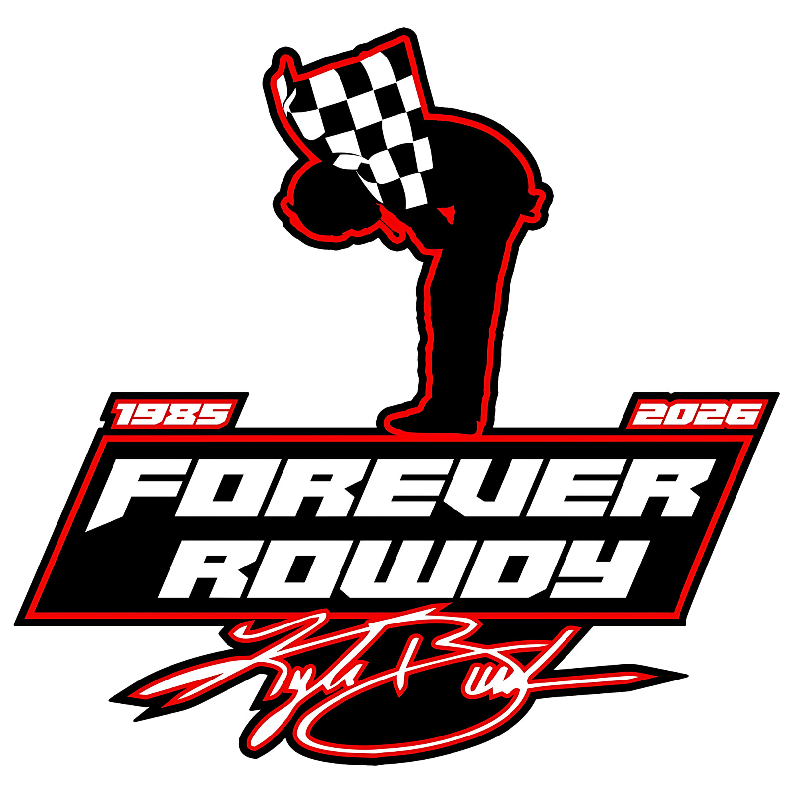 Kyle Busch Tribute Commemorative Vinyl Sticker/Decal Forever Rowdy