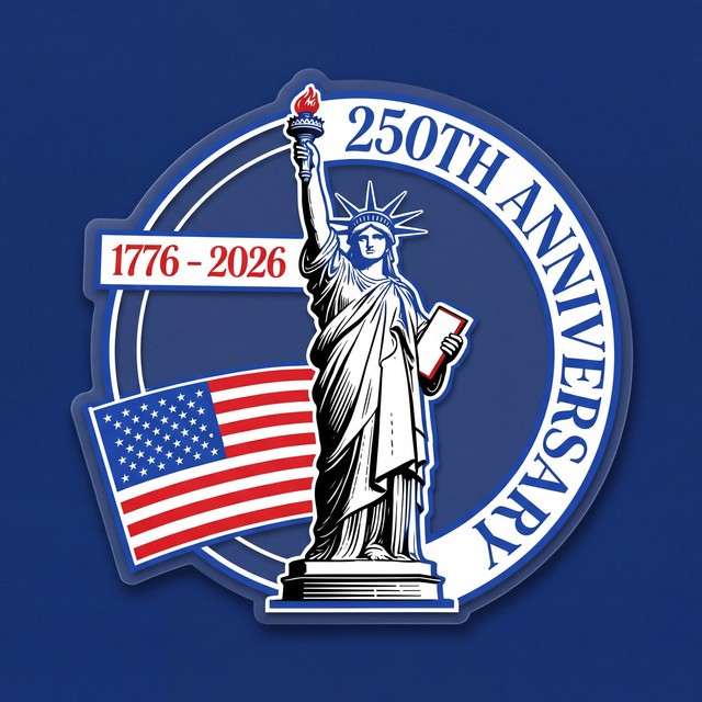 2 Pack 6.5" 250th Anniversary USA Statue of Liberty Decal Sticker Patriotic Gift