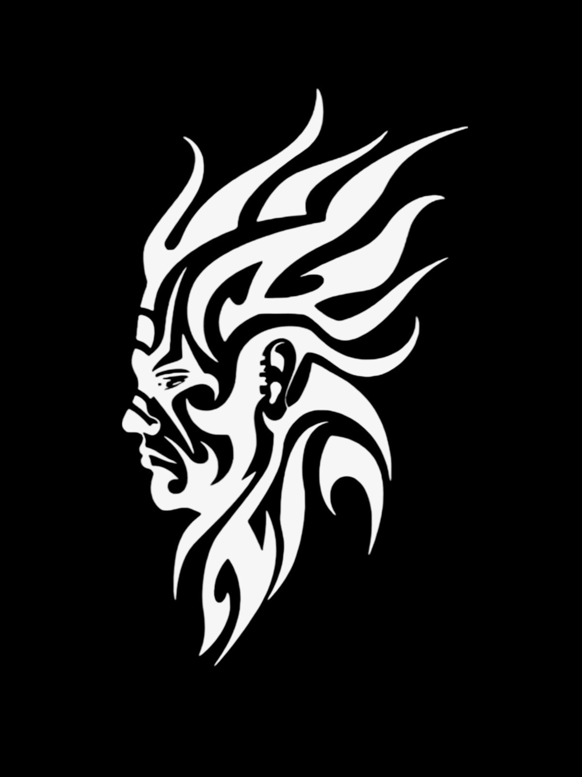 Tribal Male warrior Decal for car Windows Laptops most Smooth Surfaces