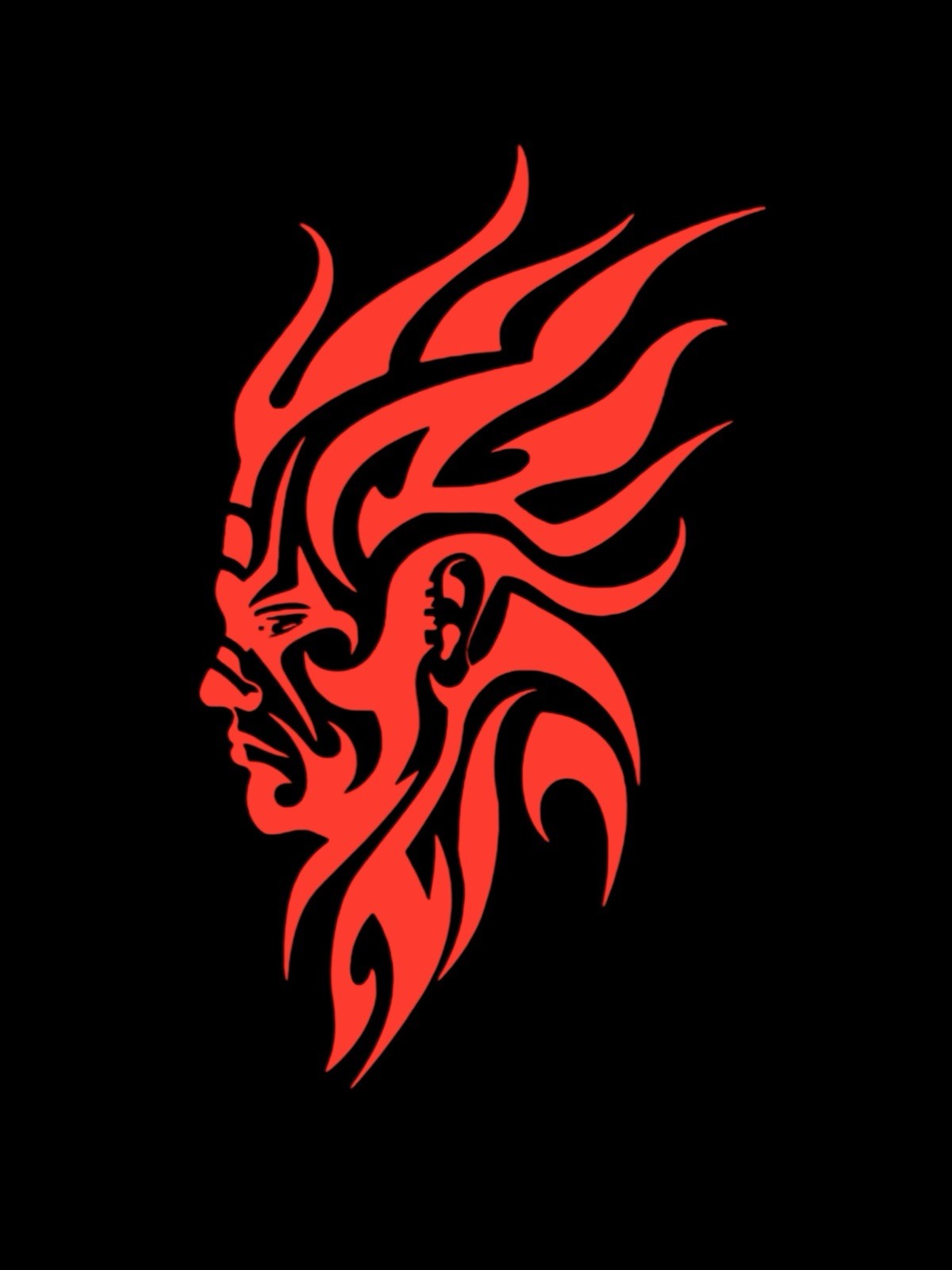 Tribal Male warrior Decal for car Windows Laptops most Smooth Surfaces