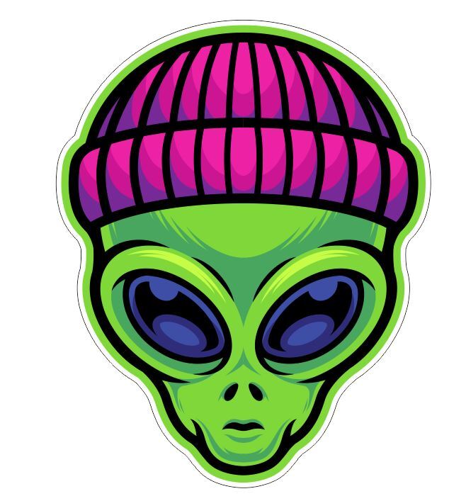 Alien Sticker Stickers A88
