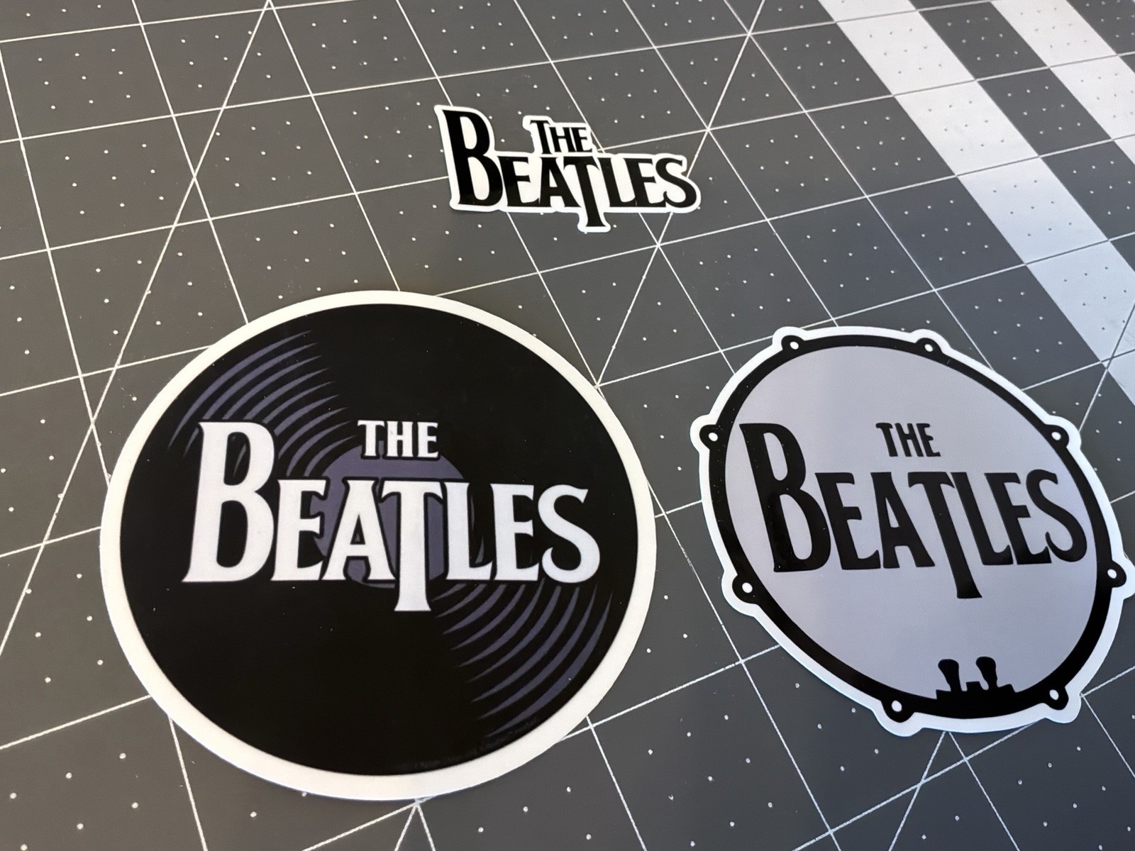 The Beatles Stickers 3” 3 Sticker Lot Circles