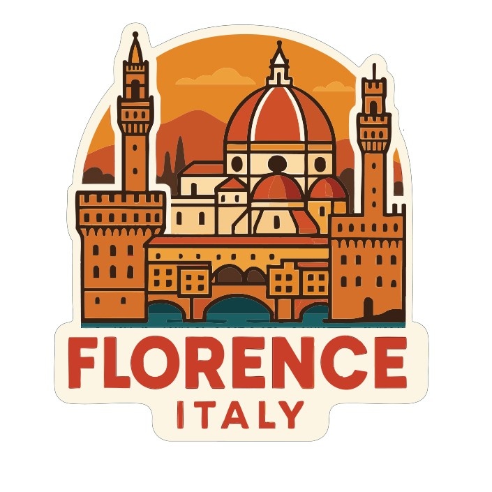 Florence Italy Sticker Decal Vinyl Die-Cut City Skyline Landmark Design