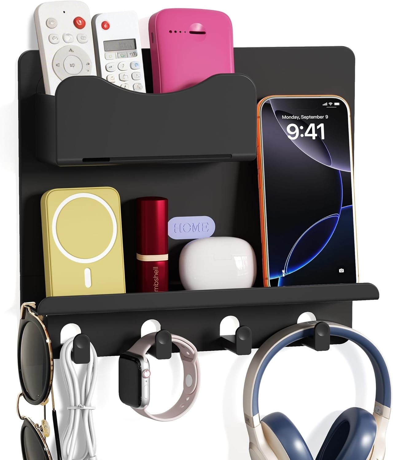 Floating Shelves Bedside Shelf Accessories Organizer Wall Mount Self Stick On