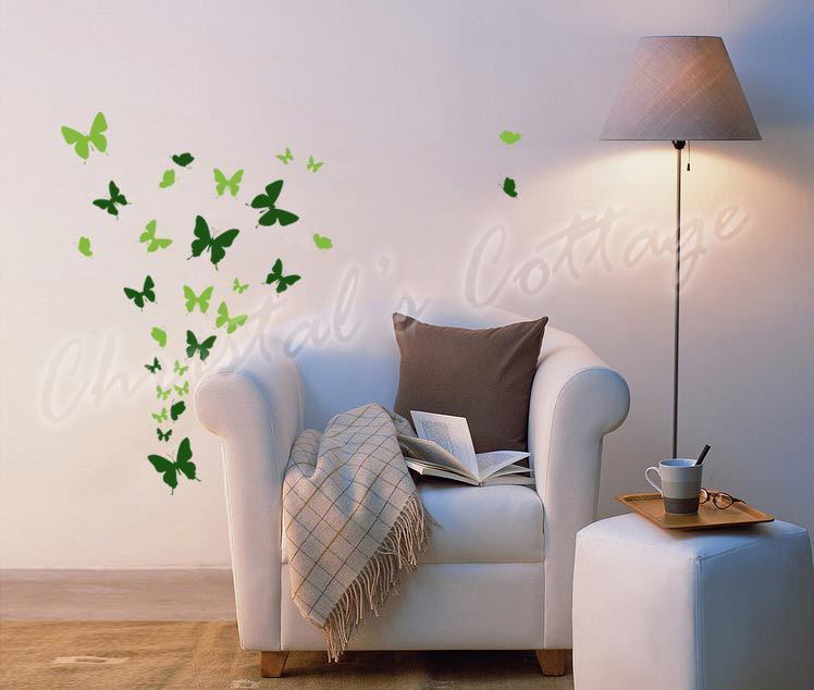 Up to 53 Butterfly Bedroom Bathroom Kitchen Wall Art Stickers Kids Decals 4Sizes
