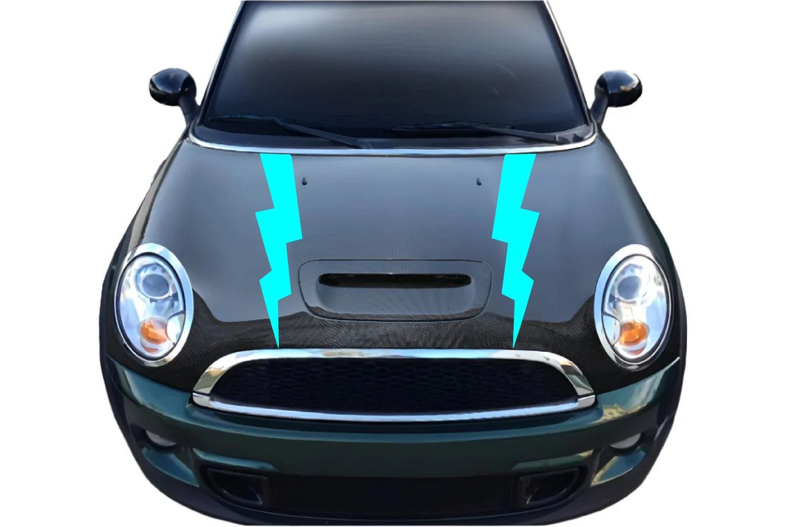 Lightning Bolt Bonnet/Hood stripes decals fit Mini Cooper S JCW Countryman R56