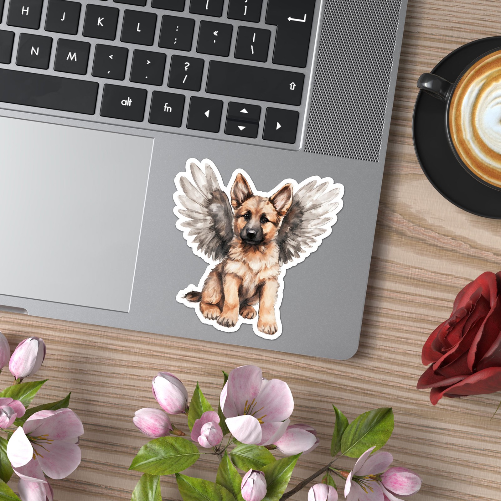 German Shepherd Angel – Vinyl Decal Sticker – Car Window Laptop – ebn9780