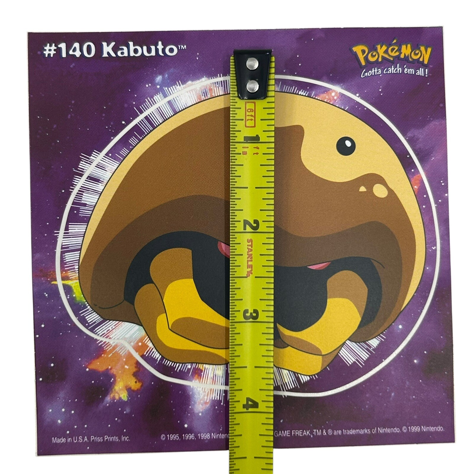 Pokemon Collect ’em Stick-Ups Kabuto #140 Large 4” Sticker Priss Prints