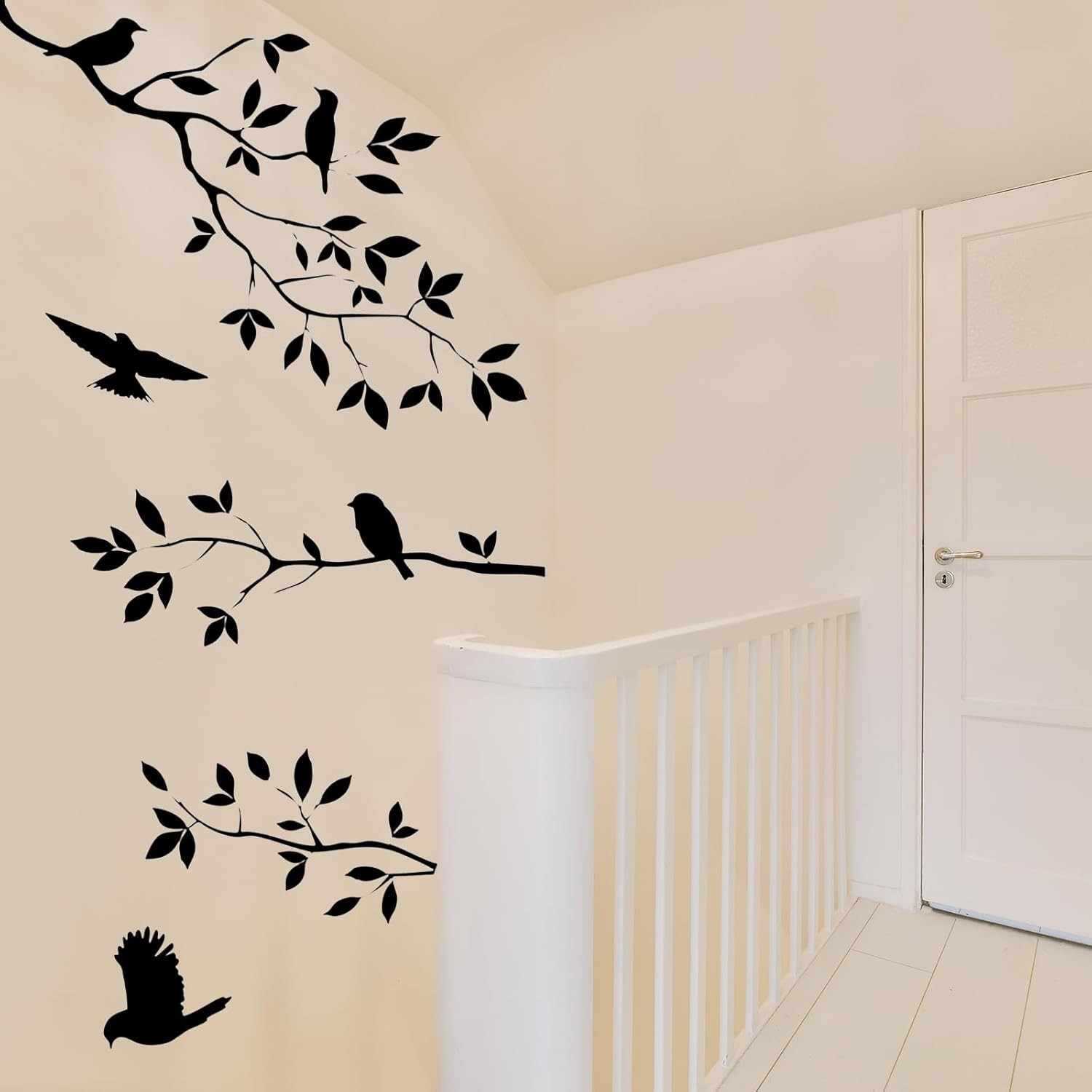 Stylish Black Vinyl Tree Branch and Birds Wall Sticker – Indoor Decor Solution