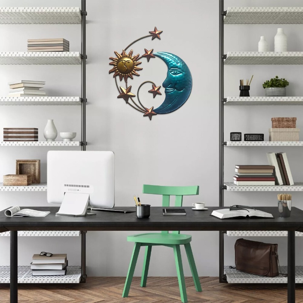 Moon and Sun Wall Decor Intricate Design Suitable for Indoor and Outdoor Spaces