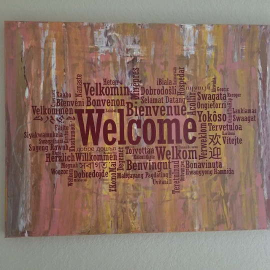 Welcome Language Sign, Welcome Wall Decal Sticker in Many Languages se142