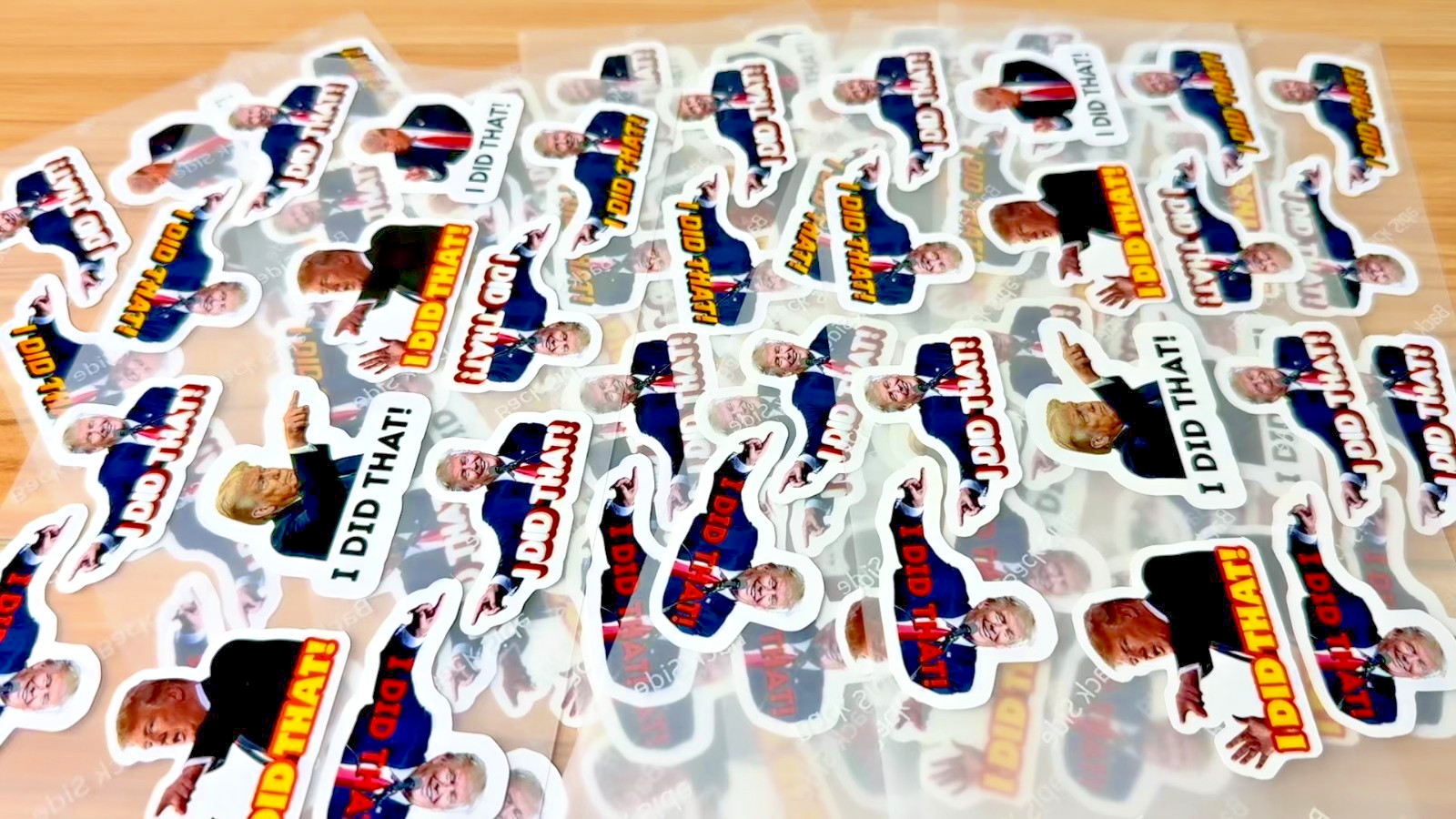 Trump "I DID THAT" Stickers 100pcs Mixed Political Vinyl Decals for Gas Pump 1"