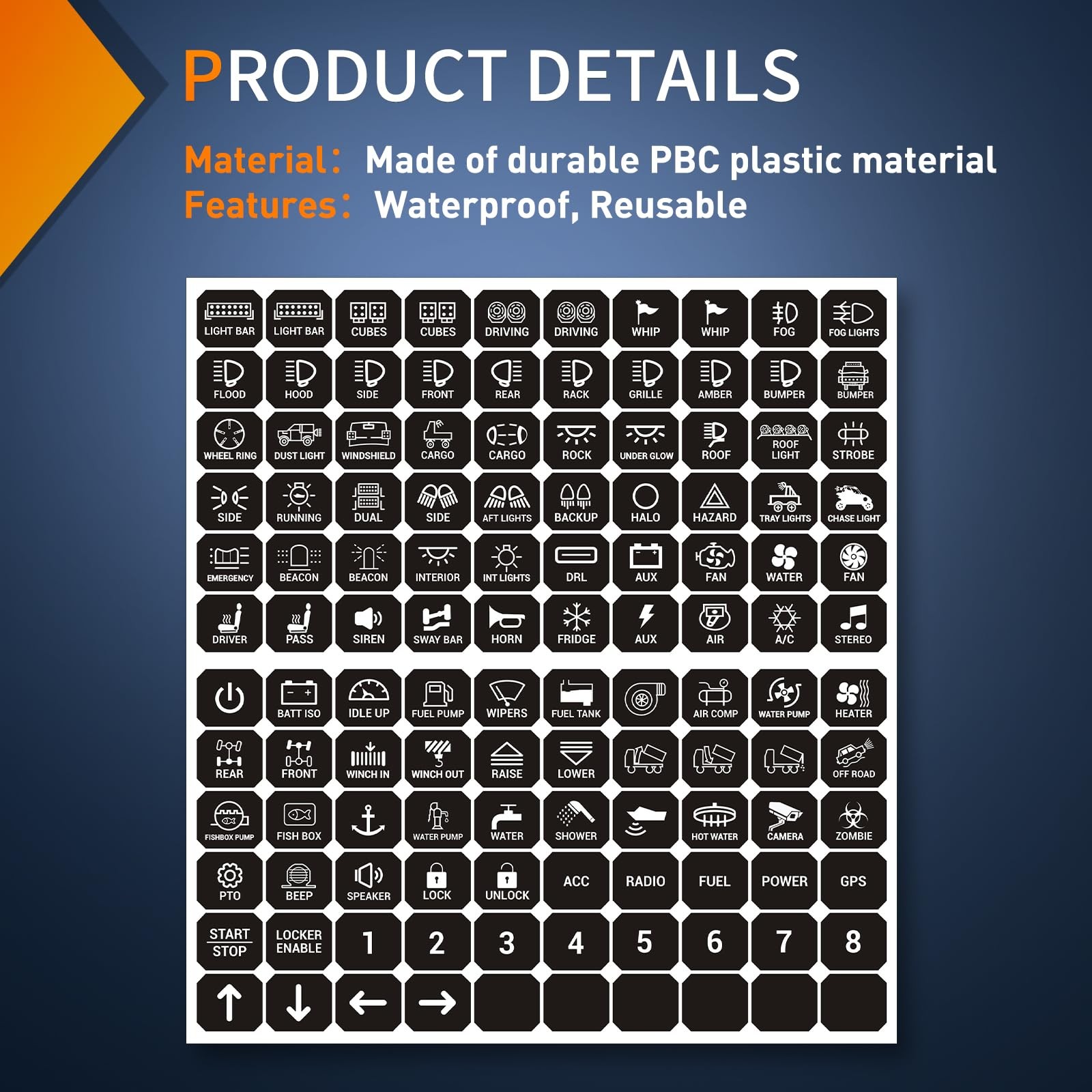 120PCS Switch Panel Stickers Multifunction Button Sticker for 6/8 Gang Label …