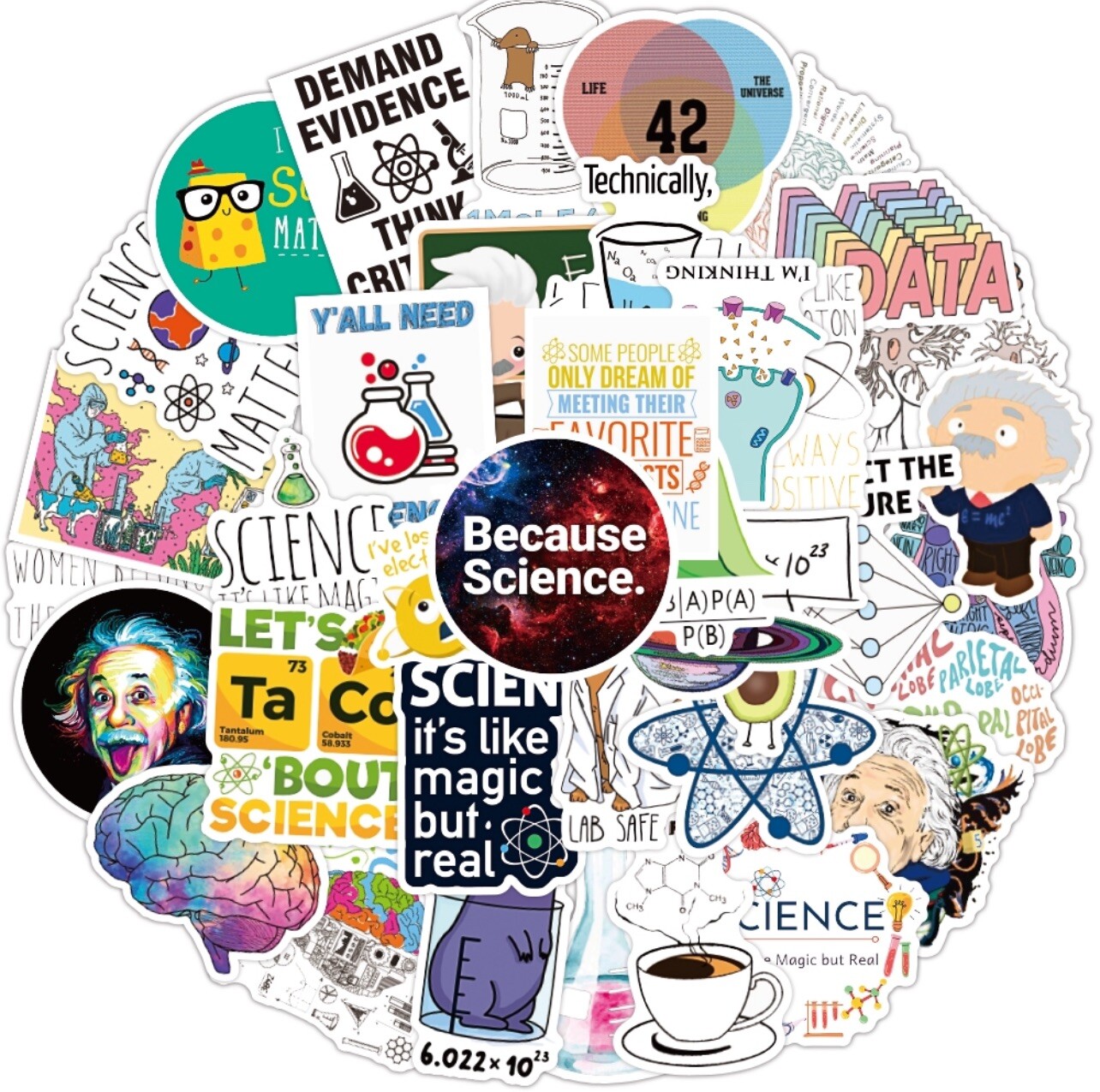 10 Random Science Education Themed Stickers Decals Laptop Yeti Car Free Shipping