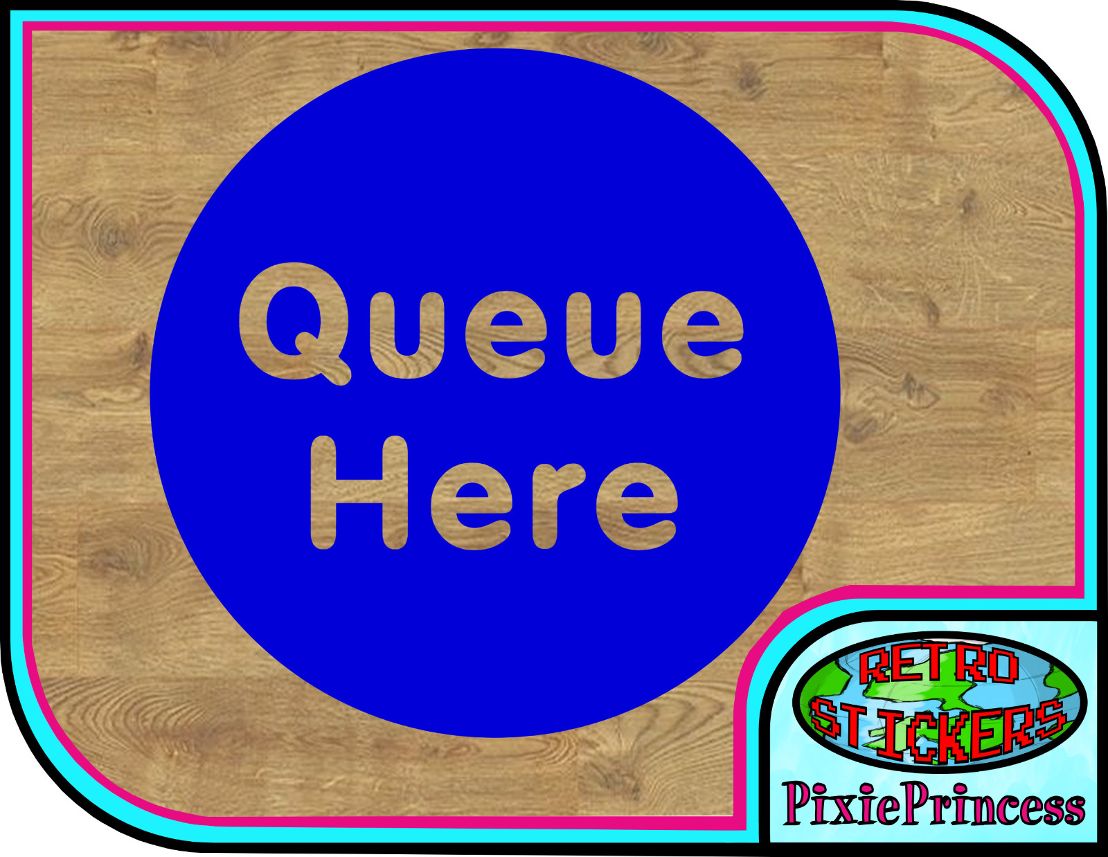 Social Distancing Floor Sticker R Vinyl Store Shop Decal Queue Place Marker Safe