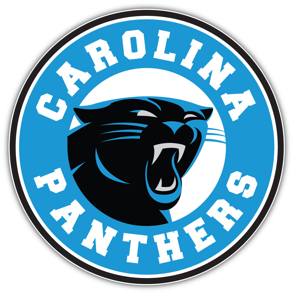 Carolina Panthers Logo Combo NFL Bumper Sticker Car Decal "SIZES"