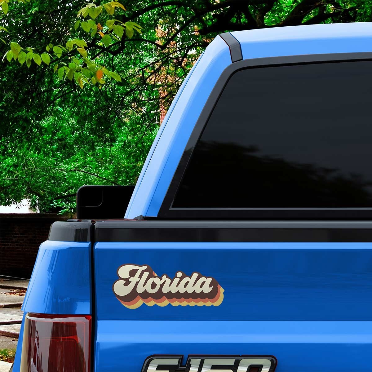 Bumper Sticker: Florida Groovy 70s Colors, Retro FL, US State Souvenir