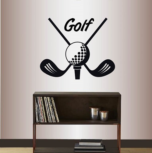 Vinyl Decal Golf Putter Ball Club Sports Golf Course Golfer Wall Sticker 2412