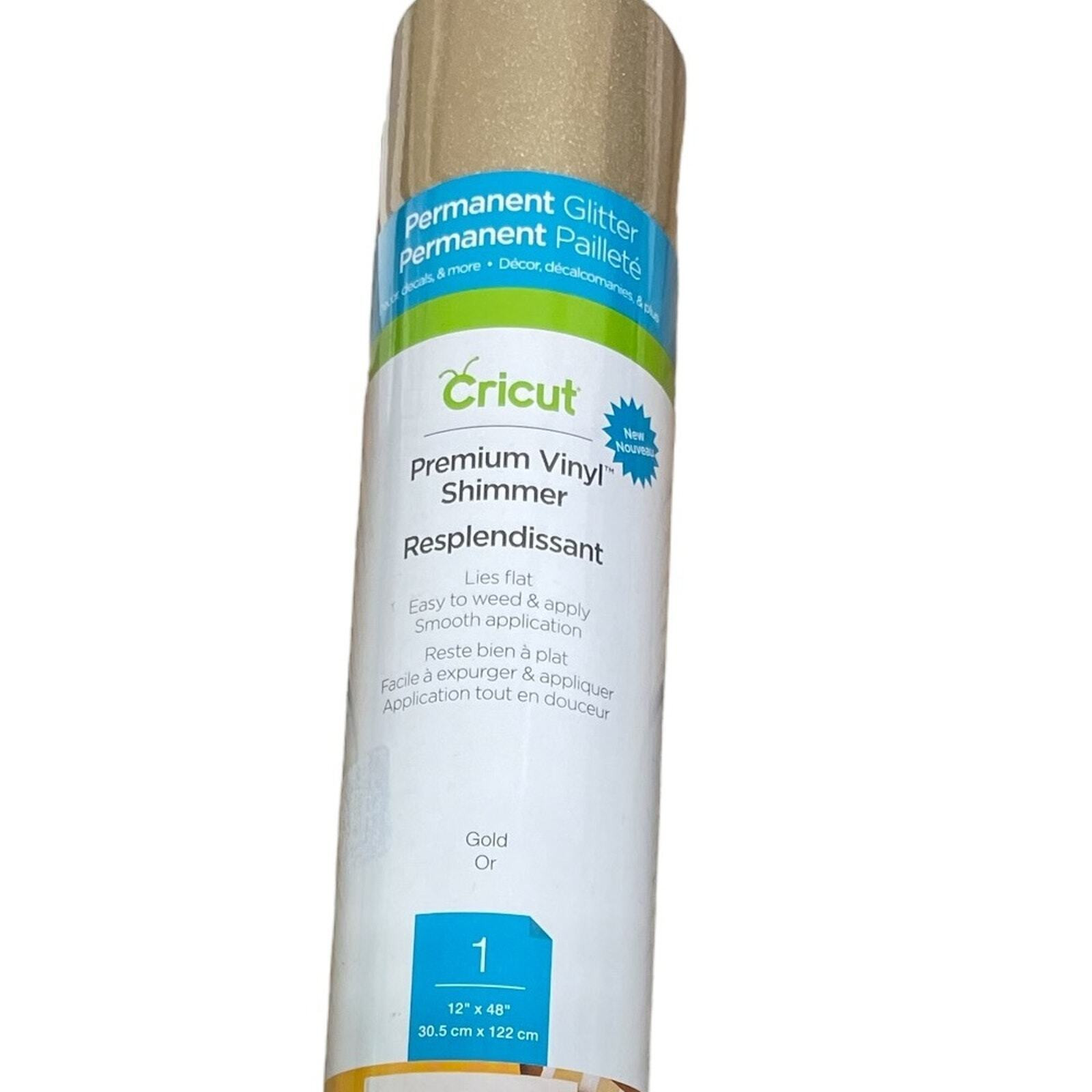 NEW SEALED Roll Cricut Premium Vinyl Shimmer Gold 12×48