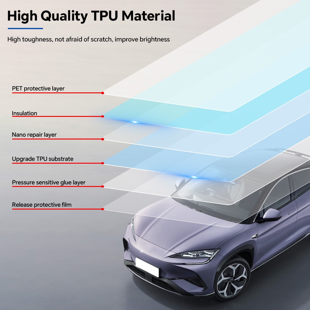 For BYD Sealion 7 EV 2024 2025 Precut Paint Protection Film Clear PPF TPU Glossy