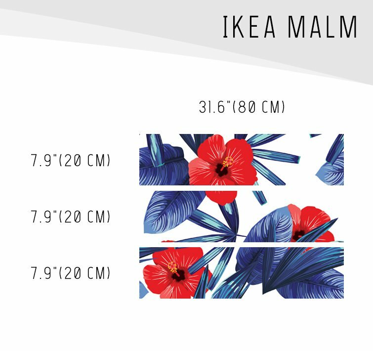 IKEA MALM dresser poppy seed Removable sticker for furniture decor