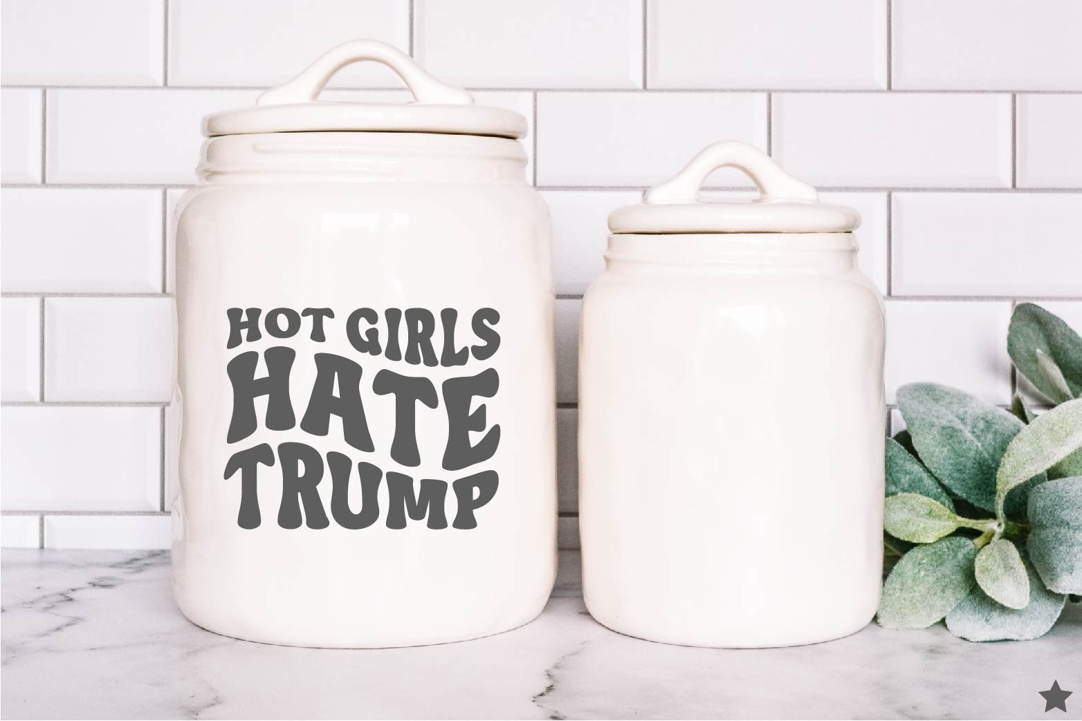 Hot Girls Hate Trump Decal Sticker Anti MAGA Political No Kings Protest Democrat