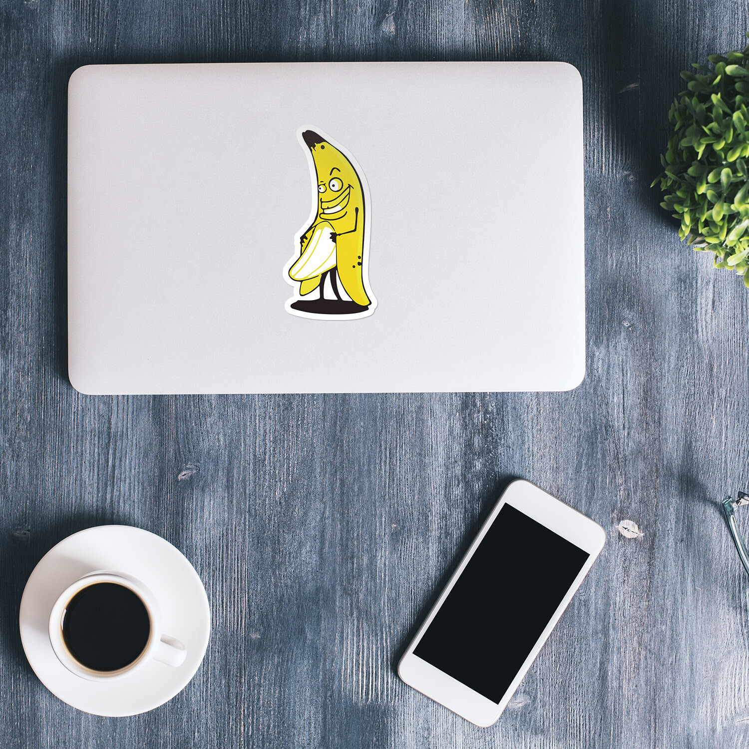 Funny Banana Cartoon Car Bumper Vinyl Sticker Decal