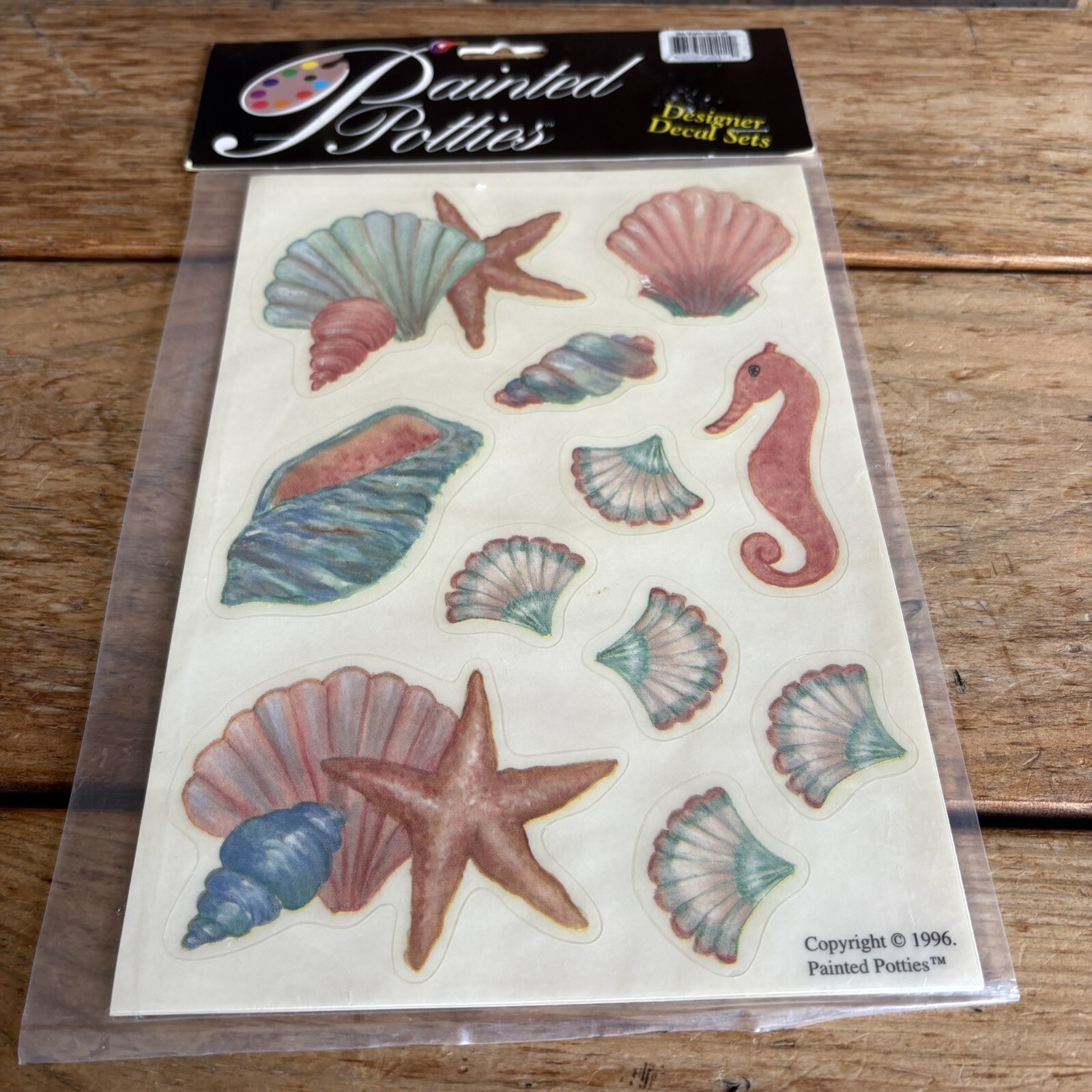 Painted Potties Vintage Bathroom Decals Sea Shells New Old Stock