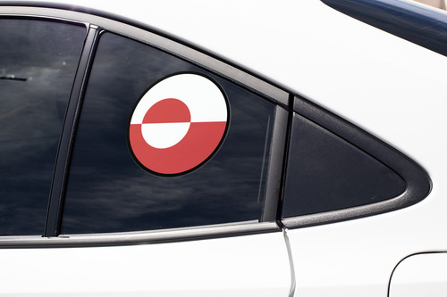Greenland Flag Circle Sticker Decal