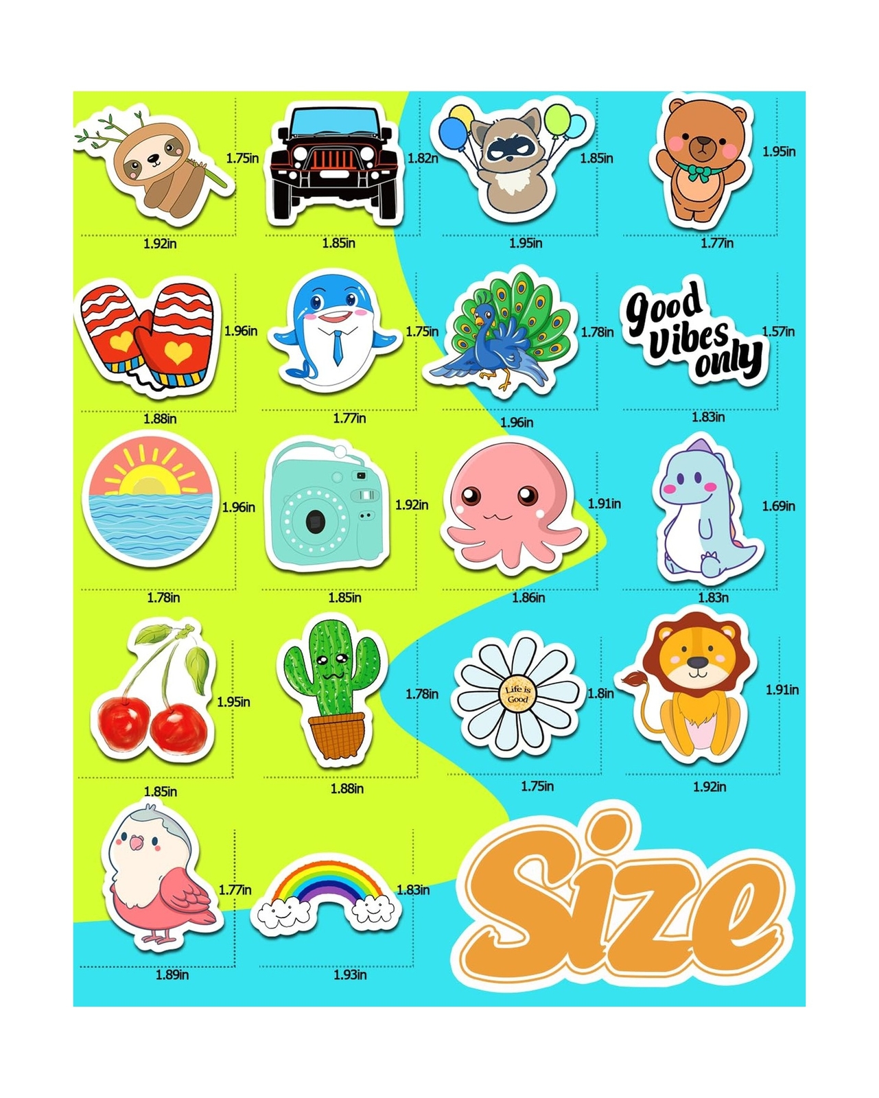 600 Pcs Cute Stickers for Kids, Water Bottle Stickers for Teens, Kawaii Vinyl…