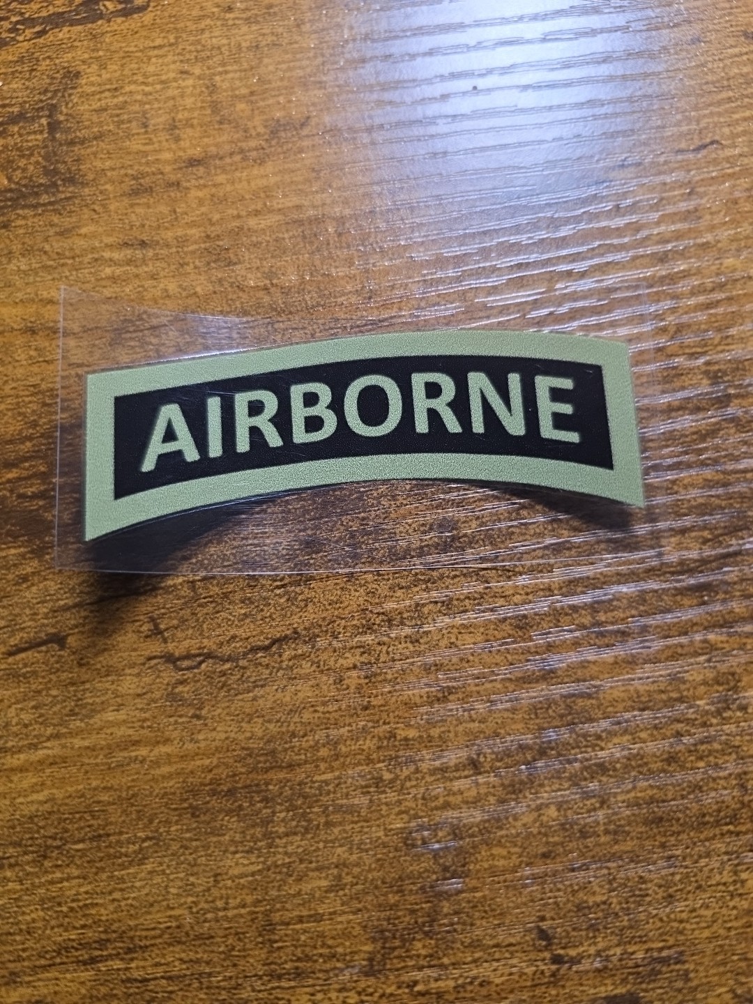 Airborne Tab Subdued 3in UV DTF Decal Waterproof Made In USA