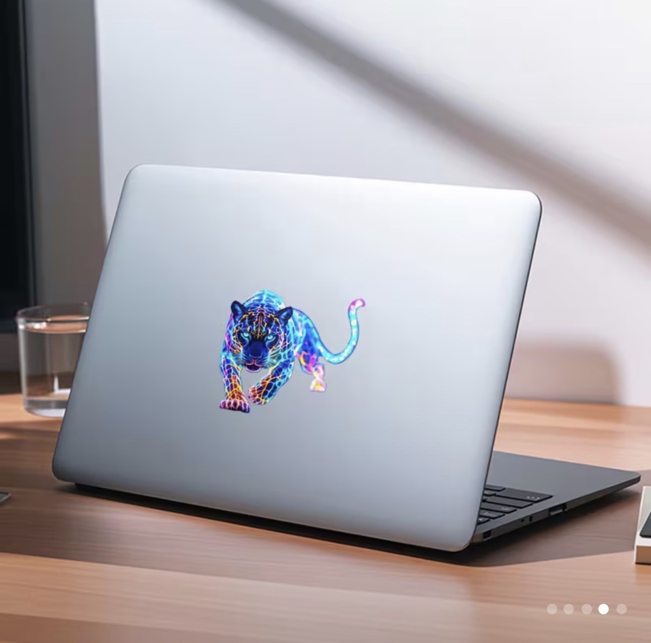 BRIGHT LED NEON PANTHER LEOPARD CAT FELINE 3” INCH VINYL DECAL STICKER 1PC