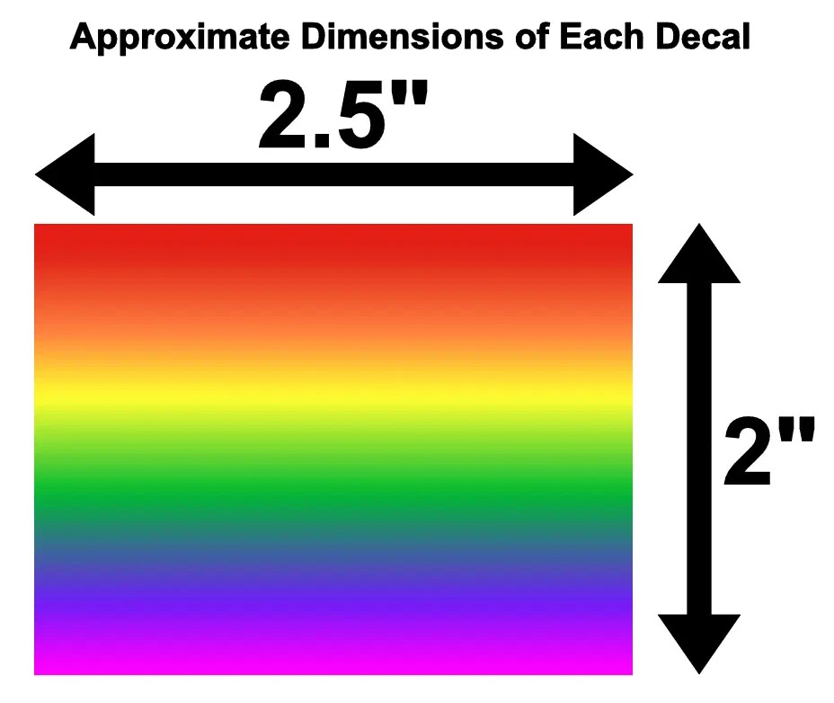 GAY PRIDE MONTH RAINBOW COLOR FLAG Vinyl Sticker Car Window Bumper Decal LGBT