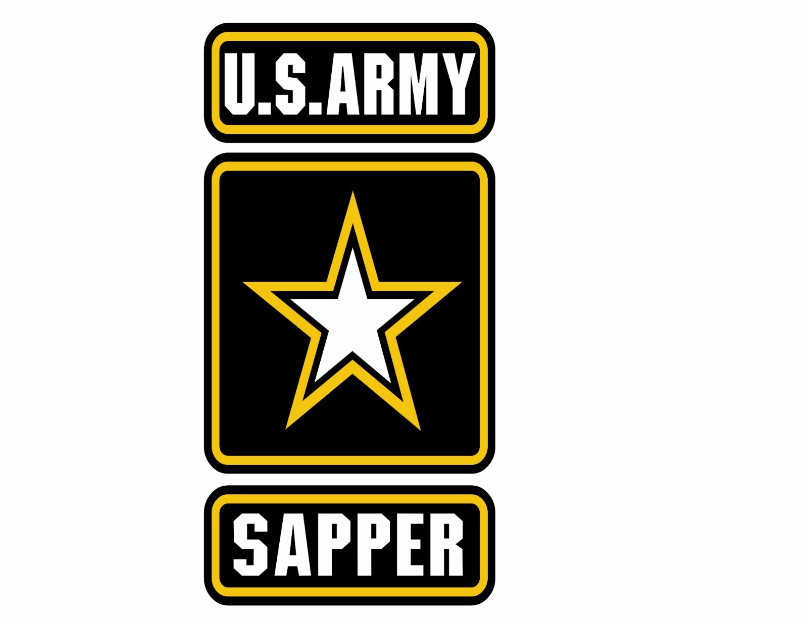 US ARMY SAPPER VINYL DECAL STICKER ARMY STRONG