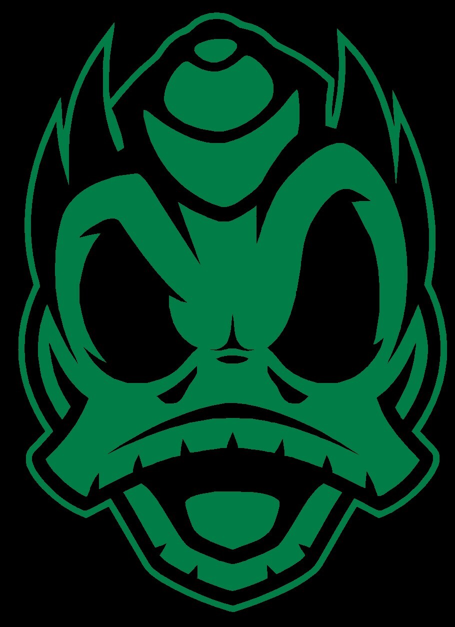 Oregon Ducks Combat Duck Decal – Sticker Die Cut GREEN