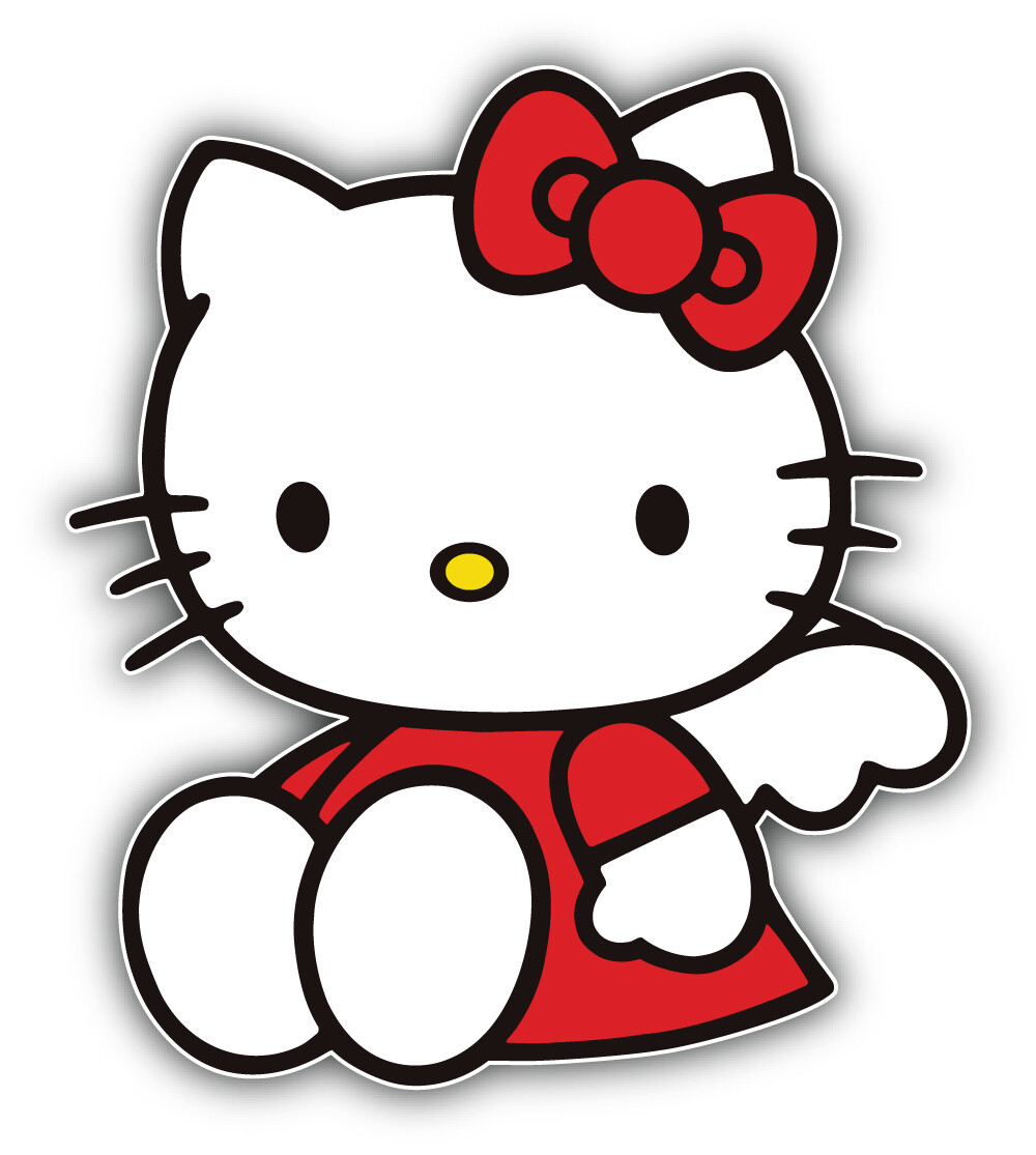 Hello Kitty Cartoon Angel Sticker Bumper Decal – "SIZES"