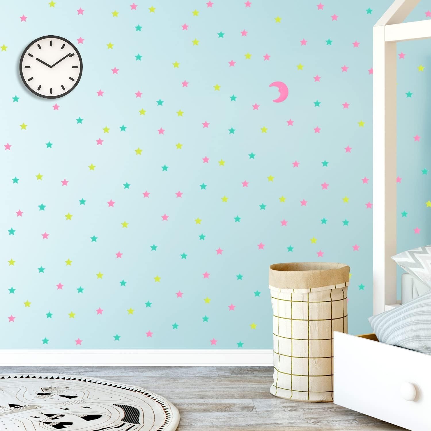 Eco-Friendly Glow in The Dark Star Stickers – Magical Decor for Kids' Space