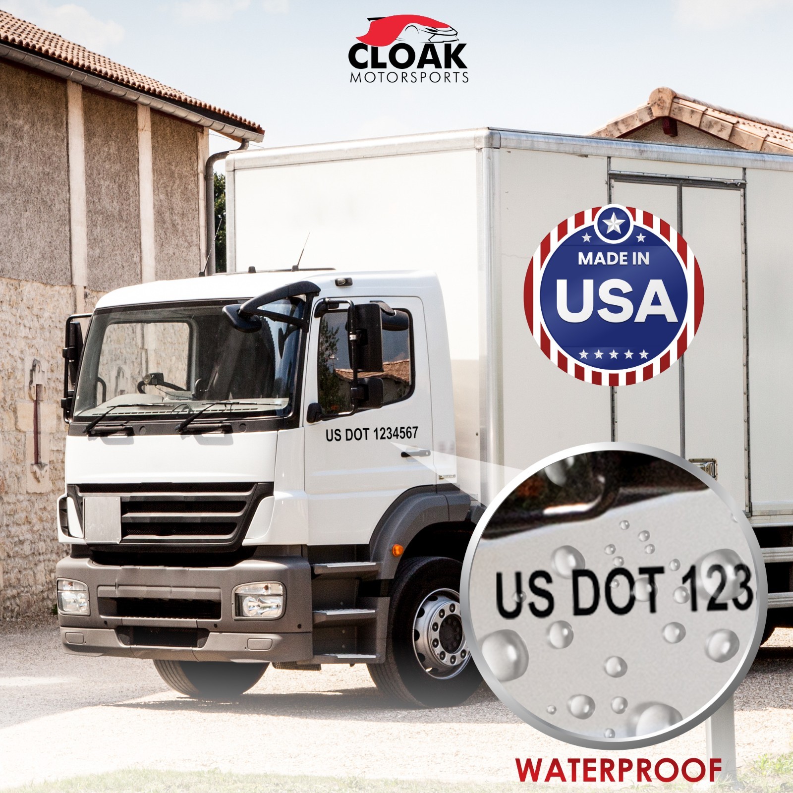SET OF 2* Custom US DOT USDOT mc Decal Logo Semi Truck Trailer Lettering Sticker