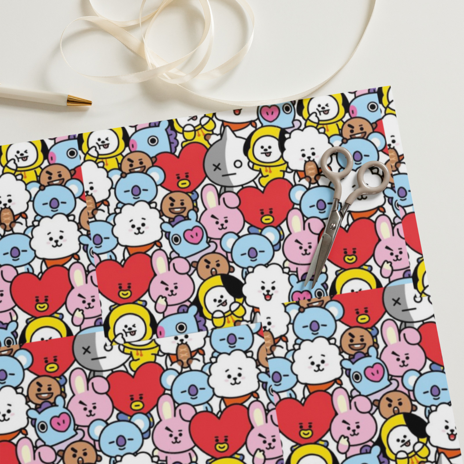 Printed Vinyl, BTS KPOP Group Patterned HTV & Adhesive Vinyl Sticker Decal