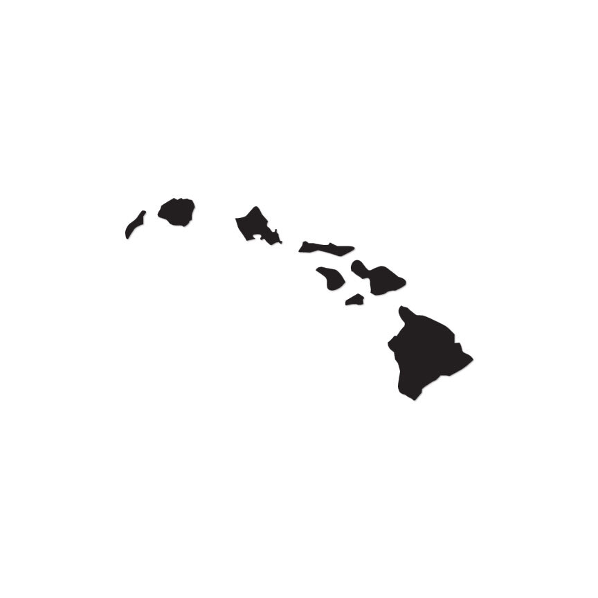 Hawaiian Islands Hawaii – Decal Sticker – Multiple Color & Sizes – ebn355