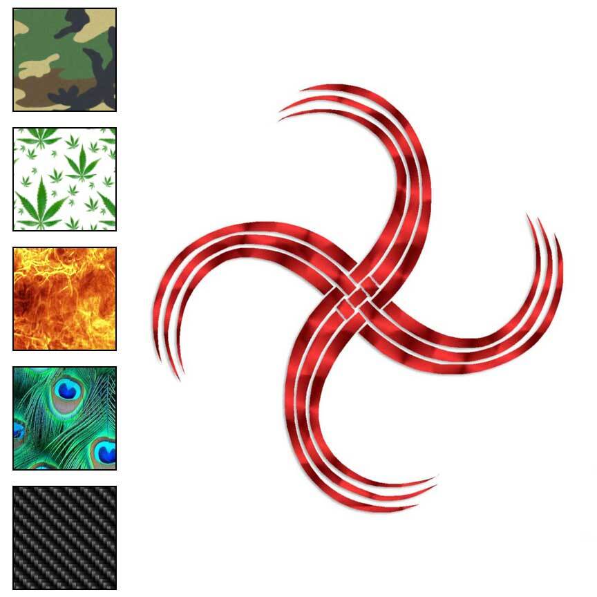 Woven Cross Swash Art, Vinyl Decal Sticker, 40 Patterns & 3 Sizes, #758